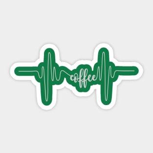 Coffee Heart Rate T-Shirt Sticker